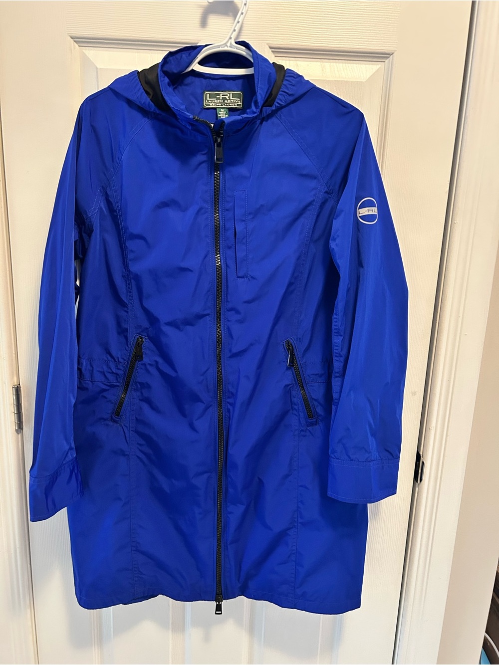 Ralph Lauren Electric Blue Hooded Trench Coat